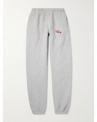 CHERRY LA - Tapered Logo-embroidered Cotton-blend Jersey Sweatpants - Lyst