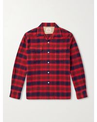 Fortela - Baker Camp-Collar Checked Cotton Shirt - Lyst
