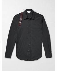 Alexander McQueen - Camicia in misto cotone con dettaglio harness - Lyst