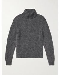 Tom Ford - Brushed Ribbed Mohair And Silk-blend Rollneck Sweater - Lyst