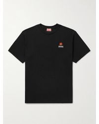 KENZO - Black Crew Neck T -Shirt mit Logo - Lyst