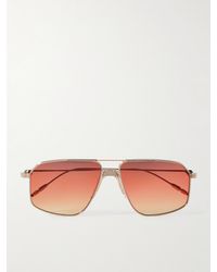 Jacques Marie Mage - Jagger Aviator-style Silver And Rose Gold-tone Sunglasses - Lyst