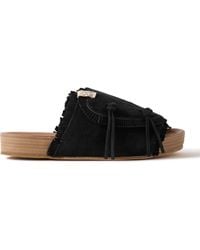 Visvim - Christo Shaman-folk Fringed Suede Sandals - Lyst