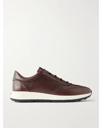 Tod's - Paneled Leather Sneakers - Lyst