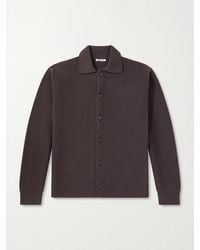 AURALEE - Ribbed-knit Wool Cardigan - Lyst