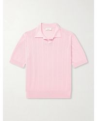 Piacenza 1733 - Knitted Silk And Cotton-Blend Polo Shirt - Lyst