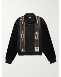 Kapital - Kochi And Zephyr Corduroy And Webbing-trimmed Jersey Track Jacket - Lyst