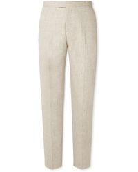 Favourbrook - Allercombe Slim-fit Straight-leg Linen Suit Trousers - Lyst