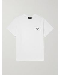 A.P.C. - T-shirt in jersey di cotone con logo ricamato Raymond - Lyst