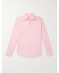 Altea - Mercer Slim-fit Garment-dyed Washed-linen Shirt - Lyst