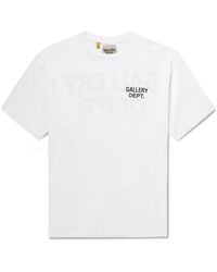 GALLERY DEPT. - Dusty Glittered Logo-Print Cotton-Jersey T-Shirt - Lyst