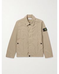 Stone Island - Logo-Appliquéd Garment-Dyed Shell Jacket - Lyst