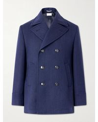 Brunello Cucinelli - Double-Breasted Wool And Silk-Blend Coat - Lyst
