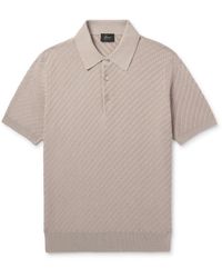 Brioni - Cotton, Silk And Cashmere-Blend Polo Shirt - Lyst