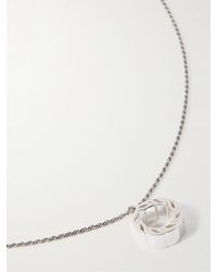 Bottega Veneta - Sterling Silver-tone Pendant Necklace - Lyst