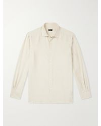 ZEGNA - Striped Silk Shirt - Lyst