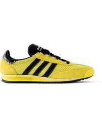 adidas Originals - Wales Bonner Sl76 Leather-trimmed Brushed-suede And Mesh Sneakers - Lyst