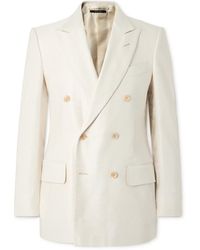 Tom Ford - Atticus Double-breasted Cotton And Silk-blend Corduroy Suit Jacket - Lyst