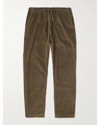 Hartford - Joggy Straight-Leg Cotton-Corduroy Drawstring Trousers - Lyst