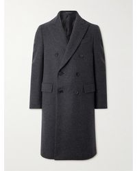 Caruso - Double-breasted Wool And Cashmere-blend Coat - Lyst