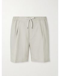 Ralph Lauren - Wide-Leg Silk And Linen-Blend Shorts - Lyst