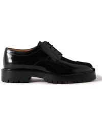 Maison Margiela - Tabi Split-toe Polished-leather Derby Shoes - Lyst