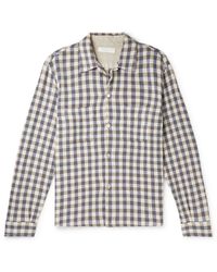 Ourlegacy レザー チェックシャツPoco Camp-Collar 48