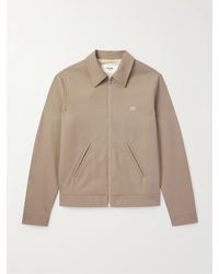 Celine - Triomphe Logo-Embroidered Wool-Blend Twill Jacket - Lyst