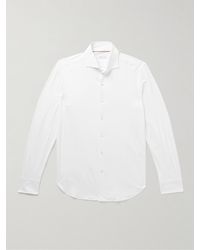 Loro Piana - Camicia slim-fit in jersey di cotone con colletto alla francese Andrew - Lyst