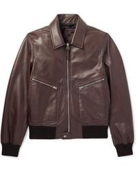 Tom Ford - Leather Zip-Up Jacket - Lyst