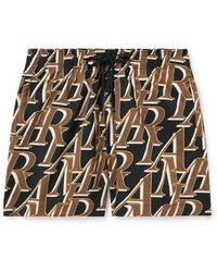 Amiri - Stacked Straight-leg Mid-length Logo-print Shell Swim Shorts - Lyst