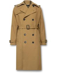 Nili Lotan - Trenton Double-breasted Belted Cotton-canvas Trench Coat - Lyst