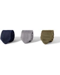 MR P. - Set Of Three 7cm Knitted Silk Ties - Lyst