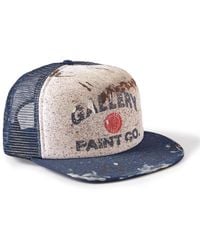 GALLERY DEPT. - Alex Paint-splattered Logo-print Canvas And Mesh Trucker Cap - Lyst