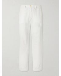 Polo Ralph Lauren - Straight-Leg Cotton And Linen Blend Woven Trousers - Lyst