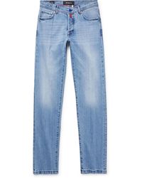 Kiton - Slim-fit Straight-leg Selvedge Jeans - Lyst