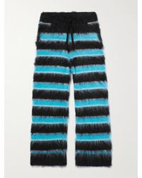 Marni - Straight-Leg Striped Mohair-Blend Drawstring Trousers - Lyst