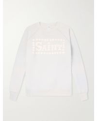 SAINT Mxxxxxx - Saint Printed Distressed Cotton-Jersey Sweatshirt - Lyst