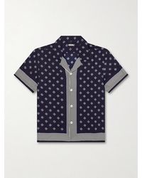 Bode - Camp-collar Printed Silk-voile Shirt - Lyst