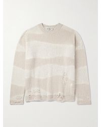 Our Legacy - Popover Distressed Striped Cotton And Linen-blend Sweater - Lyst