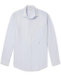 Massimo Alba - Genova Striped Cotton-poplin Shirt - Lyst