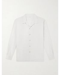 A.PRESSE - Camp-Collar Silk Shirt - Lyst