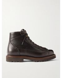 Brunello Cucinelli - Full-Grain Leather Hiking Boots - Lyst
