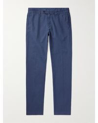 Massimo Alba - Winch2 Straight-leg Cotton And Linen-blend Trousers - Lyst