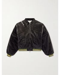 Kapital - Logo-Embroidered Zip-Detailed Cotton-Velvet Bomber Jacket - Lyst