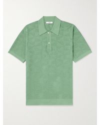 MR P. - Jacquard-Knit Cotton Polo Shirt - Lyst
