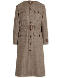 David Wool-blend Macro Tweed Trench Coat Matchesfashion Herren Kleidung Jacken & Mäntel Mäntel Trenchcoats 