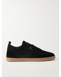 Christian Louboutin - Tutti Rui Sneakers aus Veloursleder mit Perforationen - Lyst