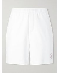 Brunello Cucinelli - Straight-Leg Logo-Embroidered Cotton-Jersey Tennis Shorts - Lyst
