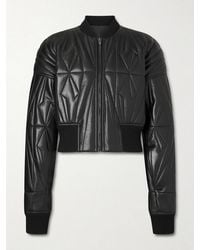 Rick Owens - Moncler Cropped Quilted Leather Jacket - Lyst